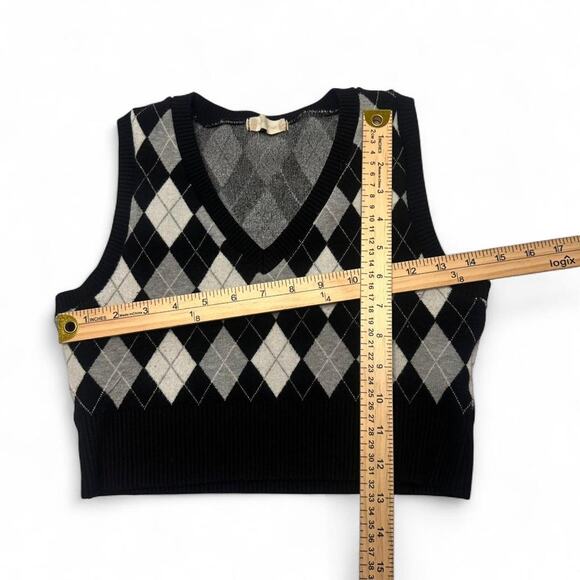 Altard State Argyle Pladded Patterned Sweater Vest Size M Perfect Layering Pice - Picture 3 of 5